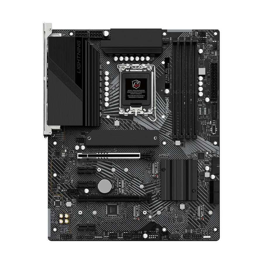 Moederbord ASRock Z790 PG Lightning/D4 LGA 1700 met compatibiliteit voor Intel Core i9, i7, i5, Windows 11 en 10, en DDR4-SDRAM