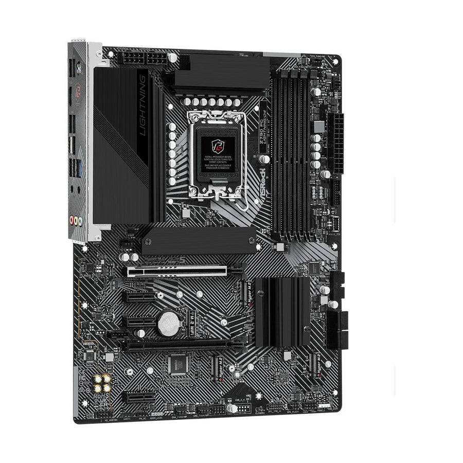 ASRock Z790 PG Lightning/D4 LGA 1700 moederbord voor Intel Core cpu's, ondersteund DDR4 RAM en RAID configuraties