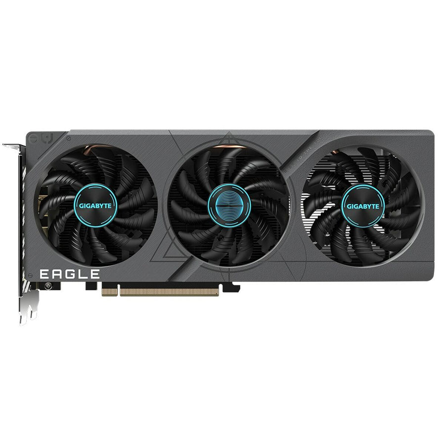 Grafische kaart Gigabyte GV-N4060EAGLE OC-8GD GDDR6, zwarte behuizing met drie ventilatoren, ondersteund door OpenGL 4.6, maximale resolutie 7680x4320 px