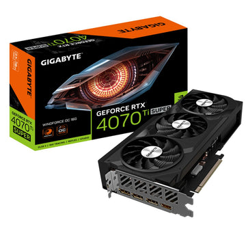 Grafische kaart Gigabyte GV-N407TSWF3OC-16GD GEFORCE RTX 4070 TI SUPER 16 GB met doos en ventilatoren