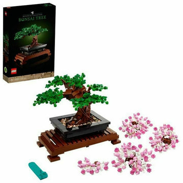 Lego 10281 Bonsai Tree Playset, Multicolour, Ideal for Adults 18+, Includes Pink and Green Accessories, Box and Model Displayed