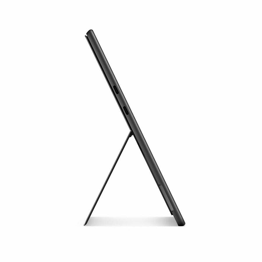 Side view of Microsoft Surface Pro 9, a 2-in-1 laptop and tablet with a slim design and built-in stand