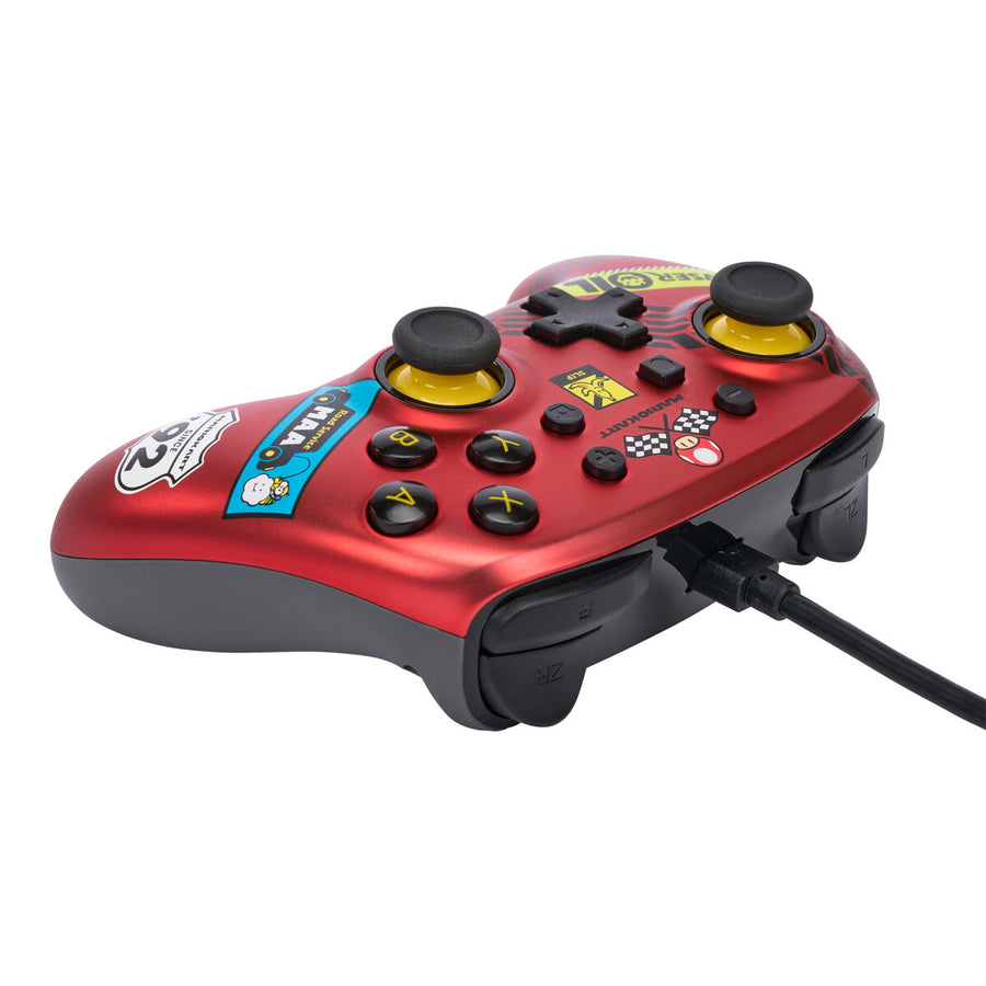 Gaming afstandsbediening Powera NSGP0124-01 Rood met snoer, rode kleur, plug and play bedrade gamepad met USB-micro-USB verbinding.